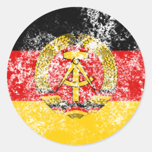 DDR RUNDER AUFKLEBER