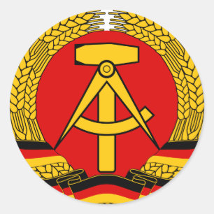 DDR Wappen Runder Aufkleber