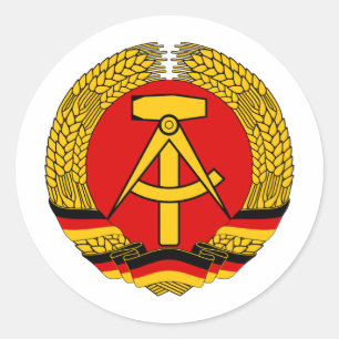 DDR Wappen Runder Aufkleber