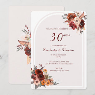 De Boda Vintage Orange 30. Jubiläum Einladung