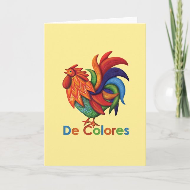 De Colores Grußkarte mit Texten & Umschlag Karte (Vorderseite)