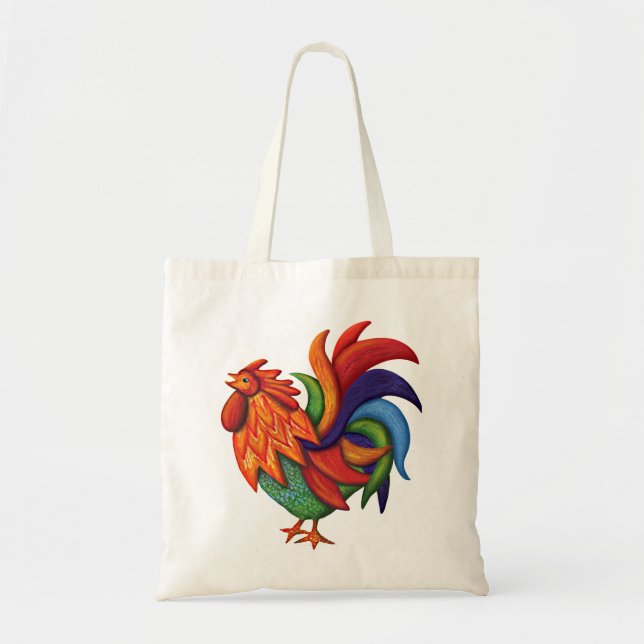 De Colores Rooster Gallery Tote Tasche (Vorne)