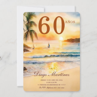 De Cumpleaños Para Un Hombre de 60 Años Einladung