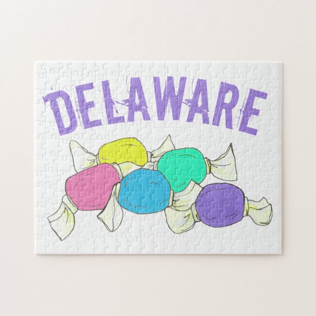 DE Delaware Beach Salt Water Taffy Candy Puzzle (Horizontal)