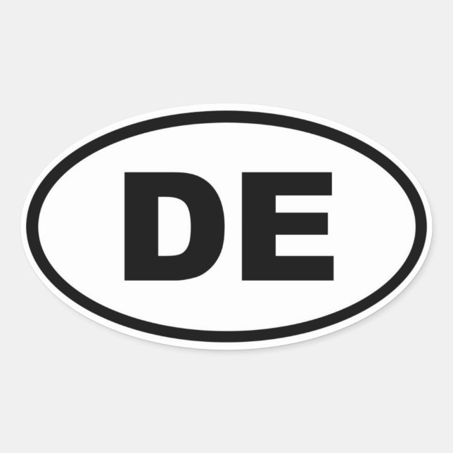 DE Delaware Ovaler Aufkleber (Vorderseite)