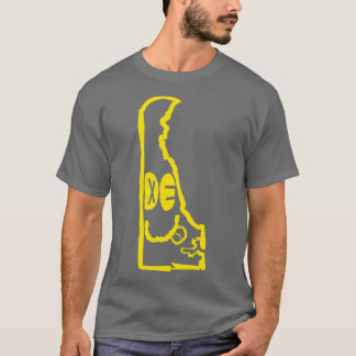 DE Eyes Delaware Grunge Lächeln Gesicht schwarzer T-Shirt