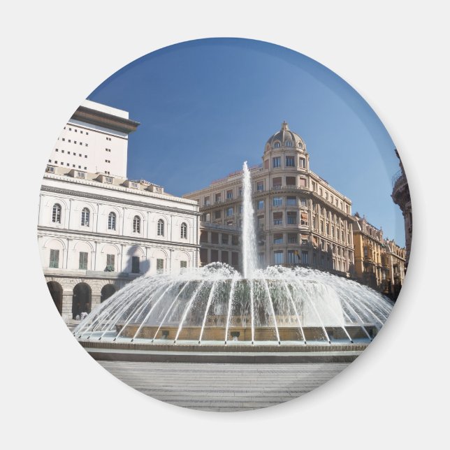 De Ferrari Square, Genua, Italien Magnet (Vorne)