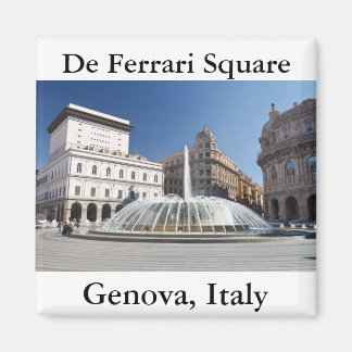 De Ferrari Square, Genua, Italien Magnet