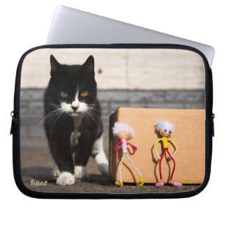De Fubby's verstoppen zich voor de kat Ping. Laptopschutzhülle