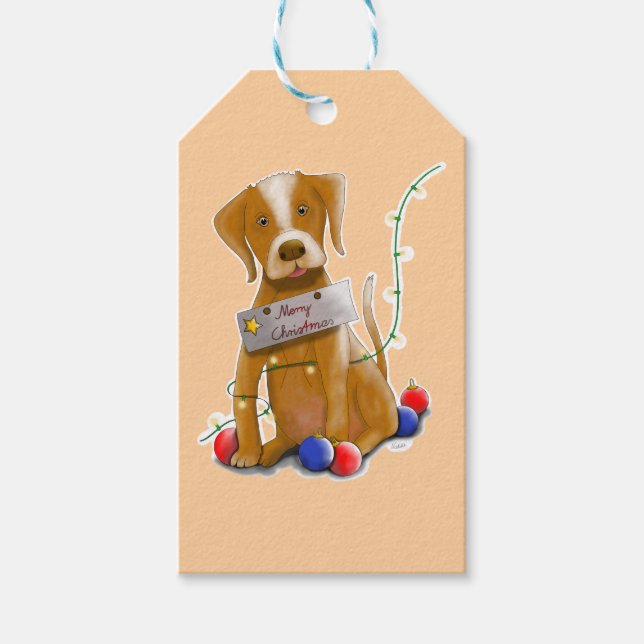 DE/GB Geschenkanhänger Hund/Gift tag dog (Vorderseite)