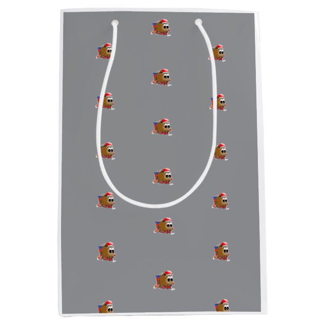 DE/GB Geschnektüte Igel/ Gift bag Hedgehog Mittlere Geschenktüte (Vorderseite)