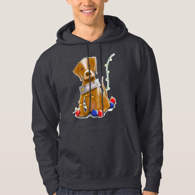 DE/GB Weihnachtshoodie Hund / Christmas hoodie dog (Vorderseite)
