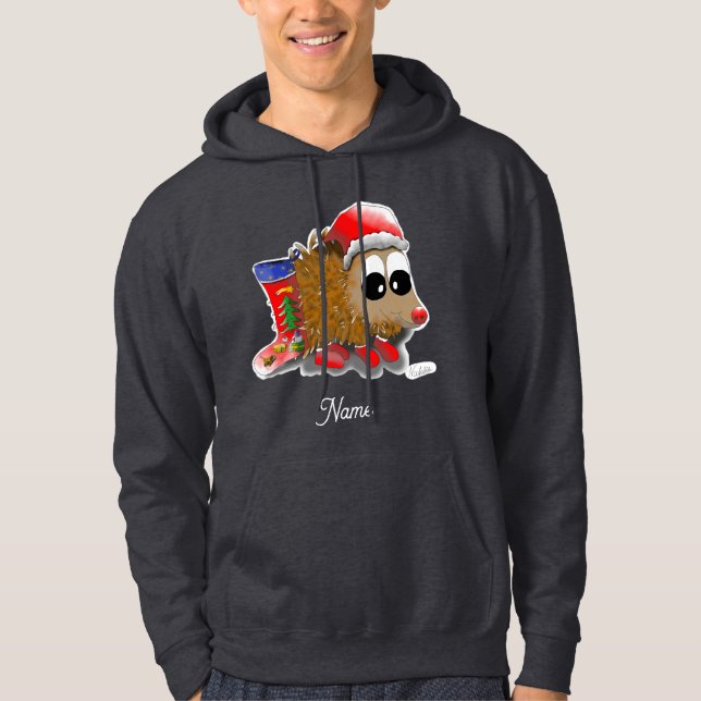 DE/GB Weihnachtshoodie Igel/Christmas hoodie hedg. (Vorderseite)