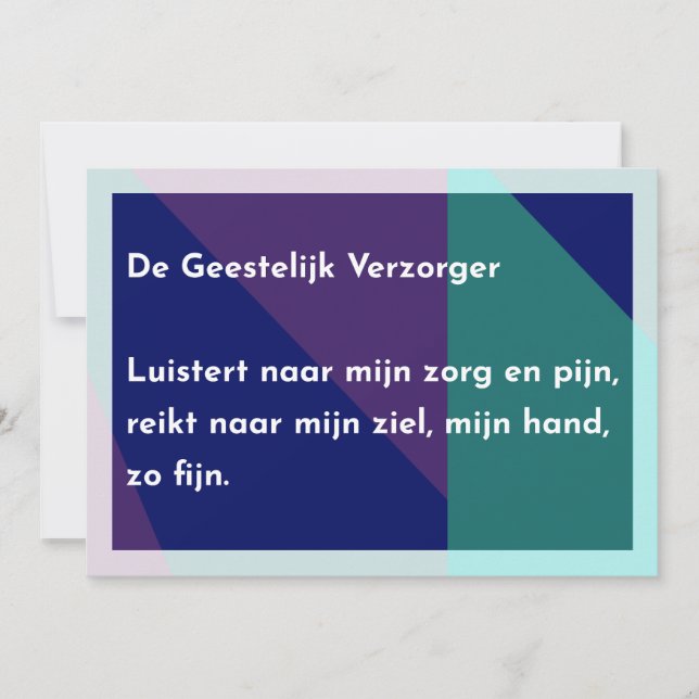 De Geestelijk Verzorger Dankeskarte (Vorderseite)
