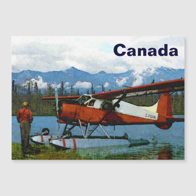 De Havilland Beaver Floatplane - Kanada Magnetkarte (Vorderseite)
