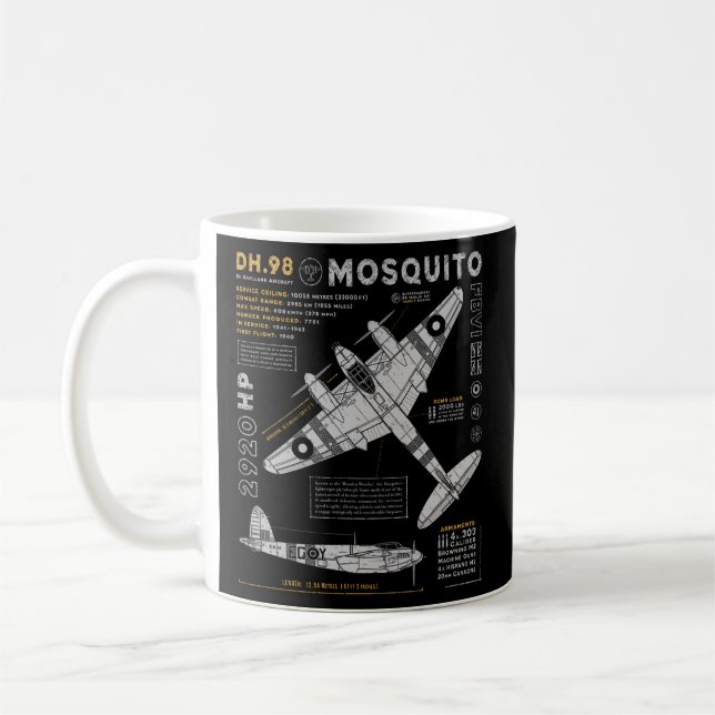 De Havilland Mosquito Fighter Bomber British Ww2 R Kaffeetasse (Links)
