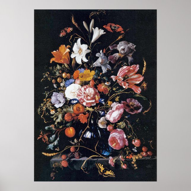 de Heem Floral Vase Painting Poster (Vorne)