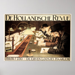 DE HOLLANDSCHE REVUE Journal Magazine Vintage Ad Poster