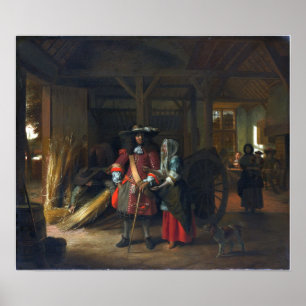 De Hooch - Bezahlung der Hostess Poster