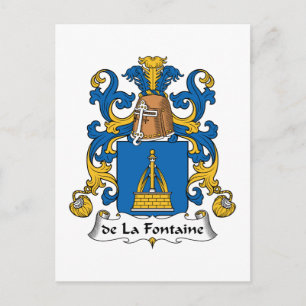 de la Fontaine Familienwappen Postkarte
