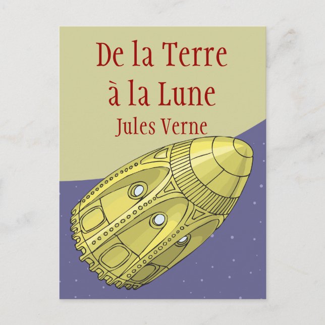 De la Terre à la Lune - Jules Verne Postkarte (Vorderseite)