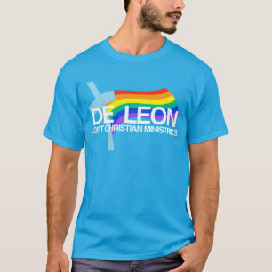 De Leon LGBT Christliche Ministerien Logo und Word T-Shirt