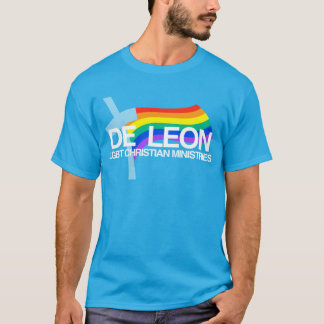 De Leon LGBT Christliche Ministerien Logo und Word T-Shirt