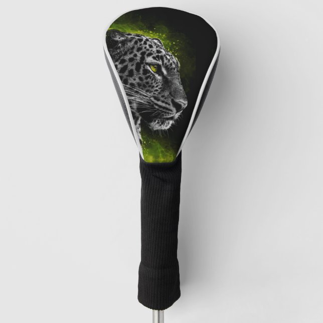 de leopardo con humo verde golf headcover (Vorderseite)