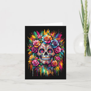 De Los Muertos Tag des toten sauren Schädelhallowe Karte