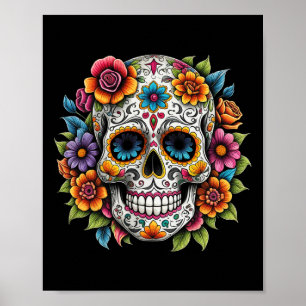De Los Muertos Tag des toten sauren Schädelhallowe Poster