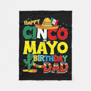 De Mayo Birthday to Vater Happy Birthday Pater Mex Fleecedecke