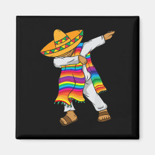 De Mayo Dabbing Mexican Poncho Kinder Kleinkind Bo Magnet