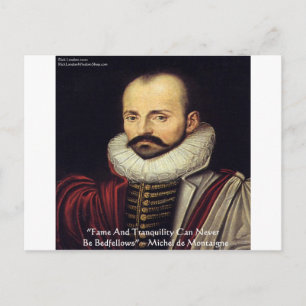 de Montaigne "Bedfellows" - Geschenke zu Weisheit Postkarte
