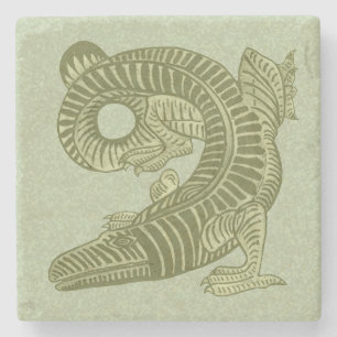 De Morgan's Alligator-Marble-Stone-Untersetzer Steinuntersetzer