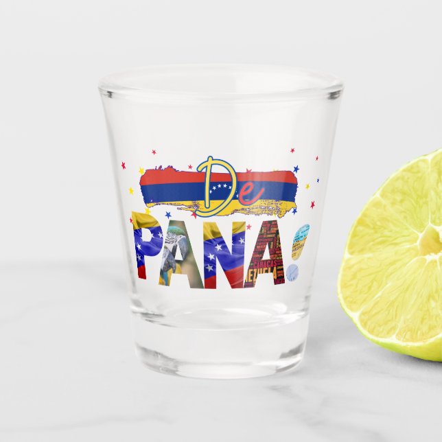 De Pana Venezuela Slang venezolanische Kultur Lieb Schnapsglas (Vorderseite)