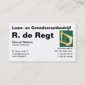 De Regt Visitenkarte