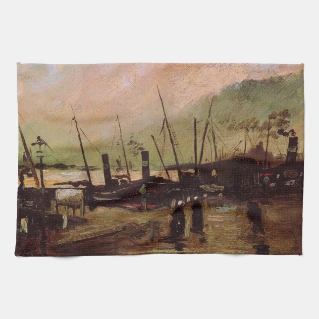 De Ruijterkade in Amsterdam von Vincent van Gogh Geschirrtuch (Horizontal)