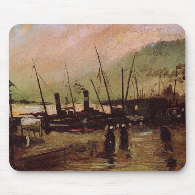 De Ruijterkade in Amsterdam von Vincent van Gogh Mousepad (Vorne)