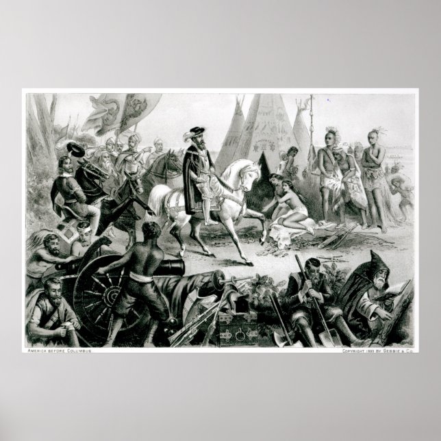 De Soto Entdeckung des Mississippi Poster (Vorne)