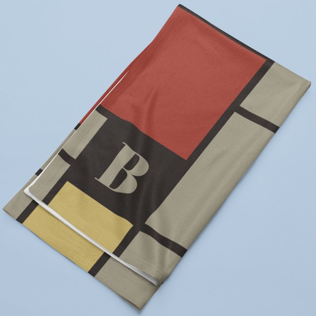 De Stijl Inspirierte Monogramm der farbigen Primär Fleecedecke (Von Creator hochgeladen)