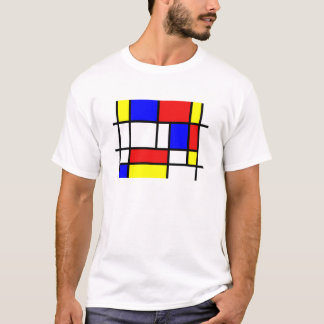 De Stijl - Mondrian-Stil gefärbt und geometrisch T-Shirt