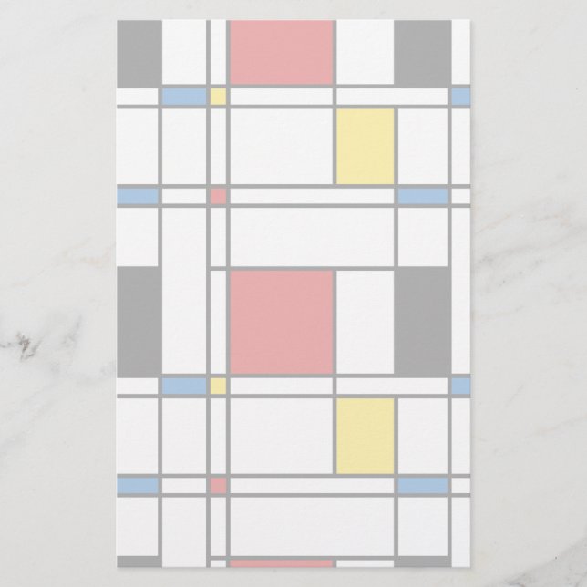 De Stijl-Muster Briefpapier (Vorderseite)