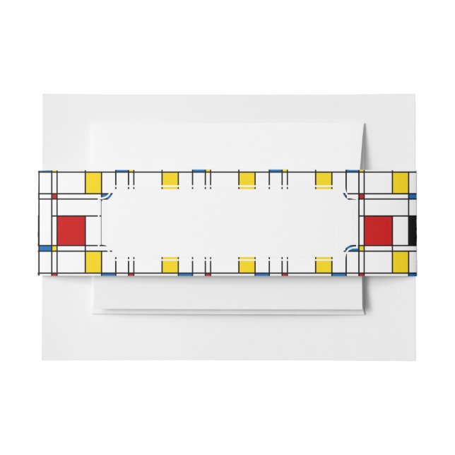 De Stijl-Muster Einladungsbanderole (Vorderseite Beispiel)