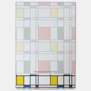 De Stijl-Muster Post-it Klebezettel