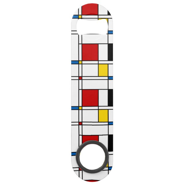 De Stijl-Muster Speedflaschenöffner (Vorderseite)