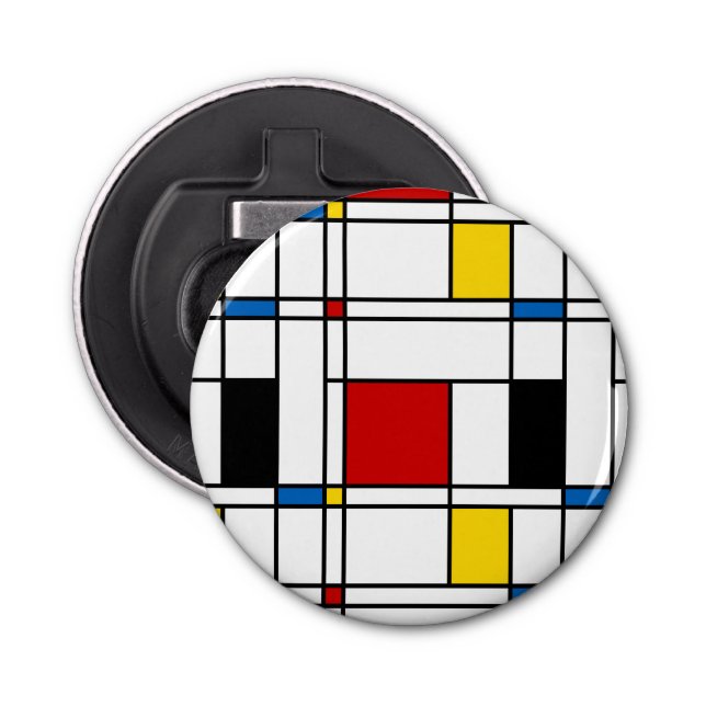 De Stijl Pattern Flaschenöffner (Vorderseite)