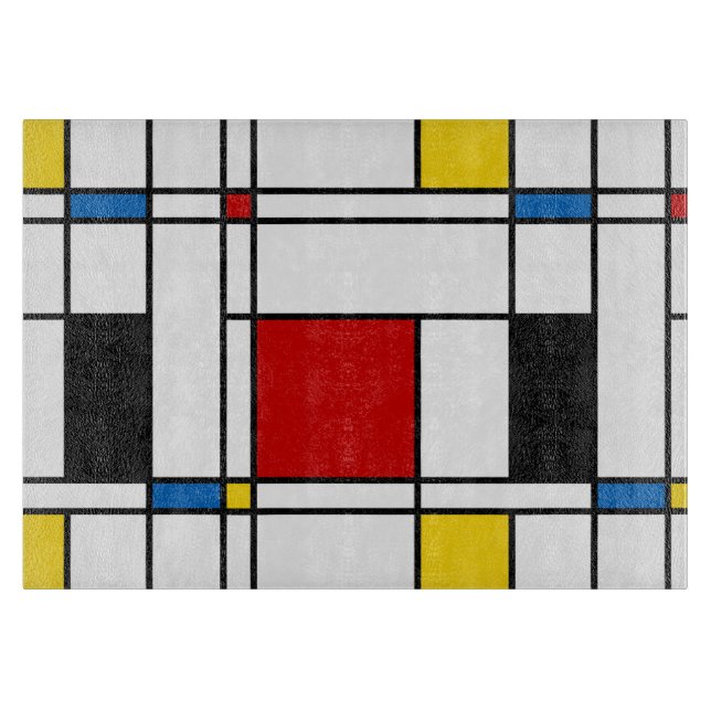 De Stijl Pattern Schneidebrett (Vorderseite)