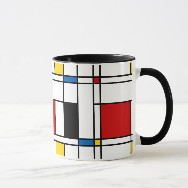 De Stijl Pattern Tasse (Rechts)