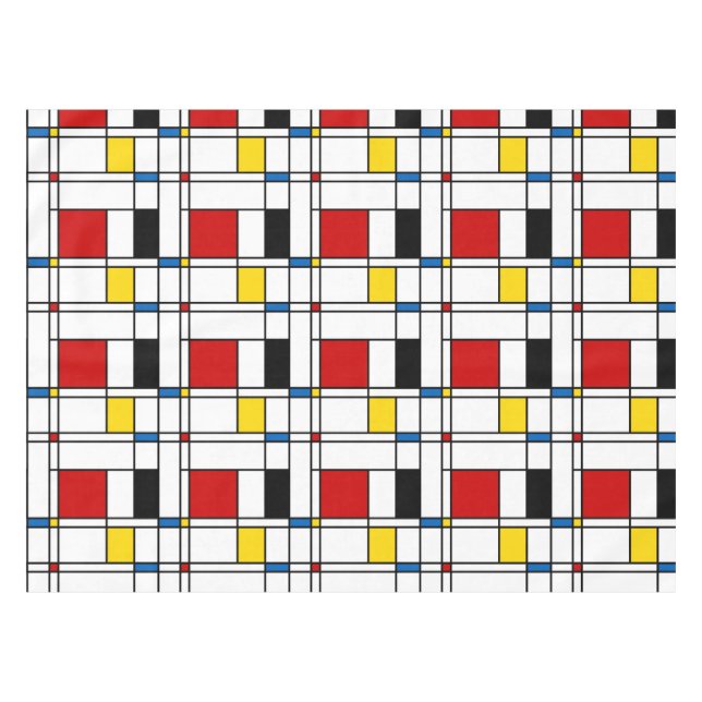 De Stijl Pattern Tischdecke (Vorderseite (Horizontal))