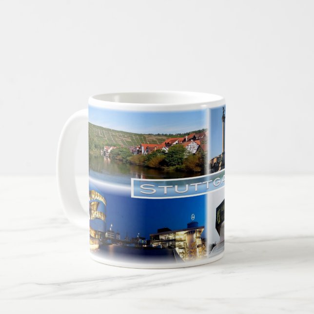 DE Stuttgart - Fluss Neckar - Schlossplatz - Kaffeetasse (Vorderseite Links)